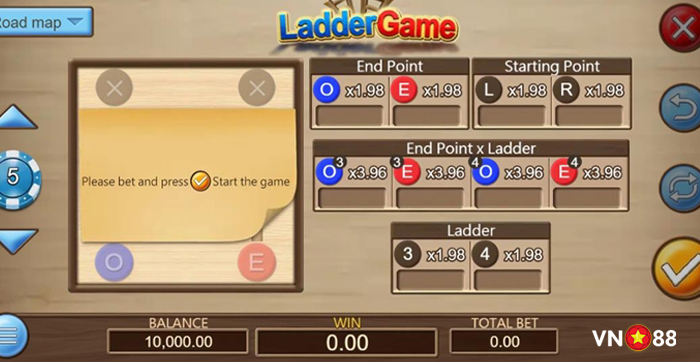 Cách chơi game The Ladder tại VN88